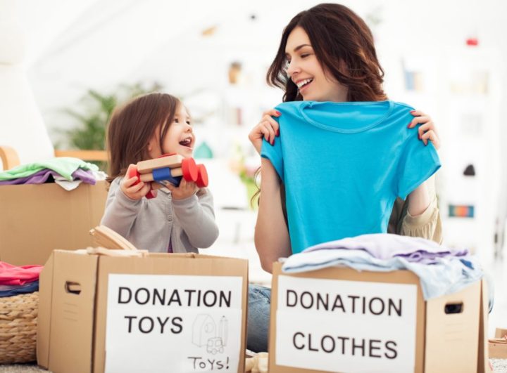 Mother and Daughter Donating