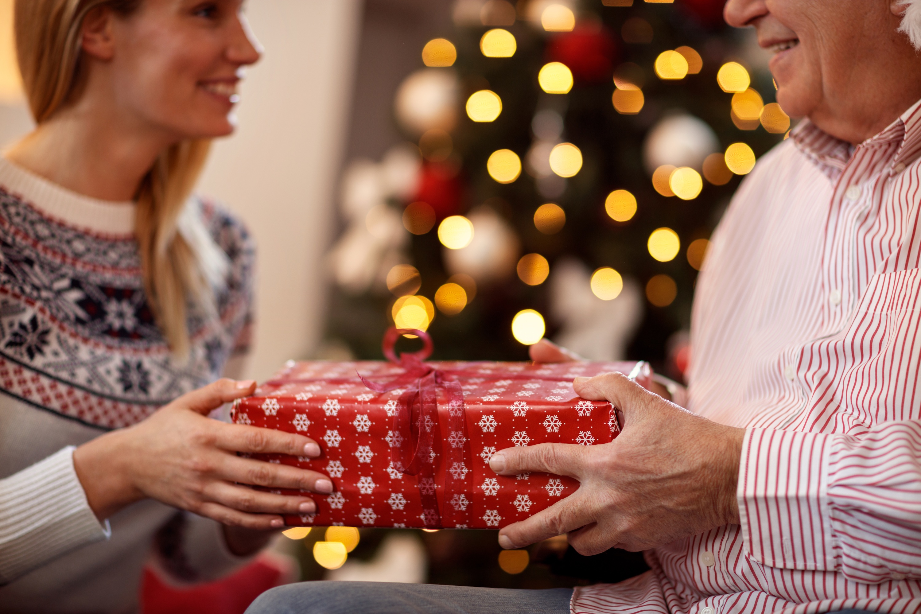 Exchanging Christmas Gifts